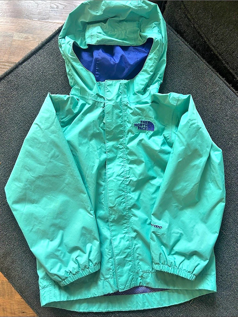 The North Face Girls' Resolve Reflective Jacket Green & Blue 3T